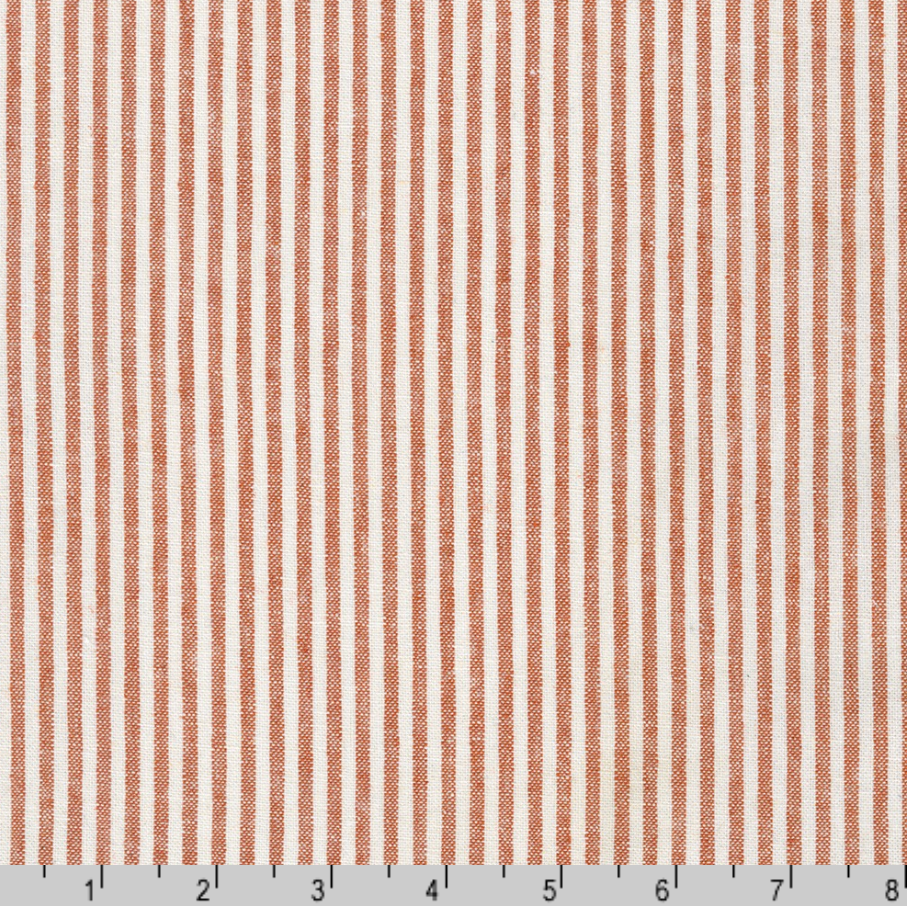 Kaufman Essex Yarn Dyed Stripe Strawberry