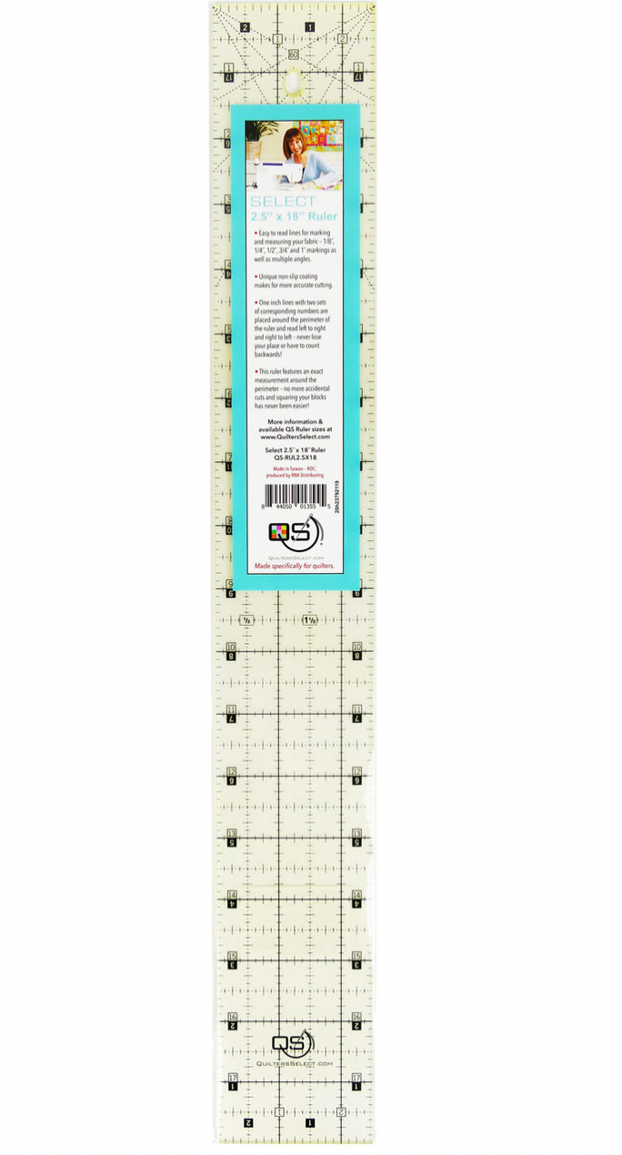 Non Slip Ruler 2.5" x 18"