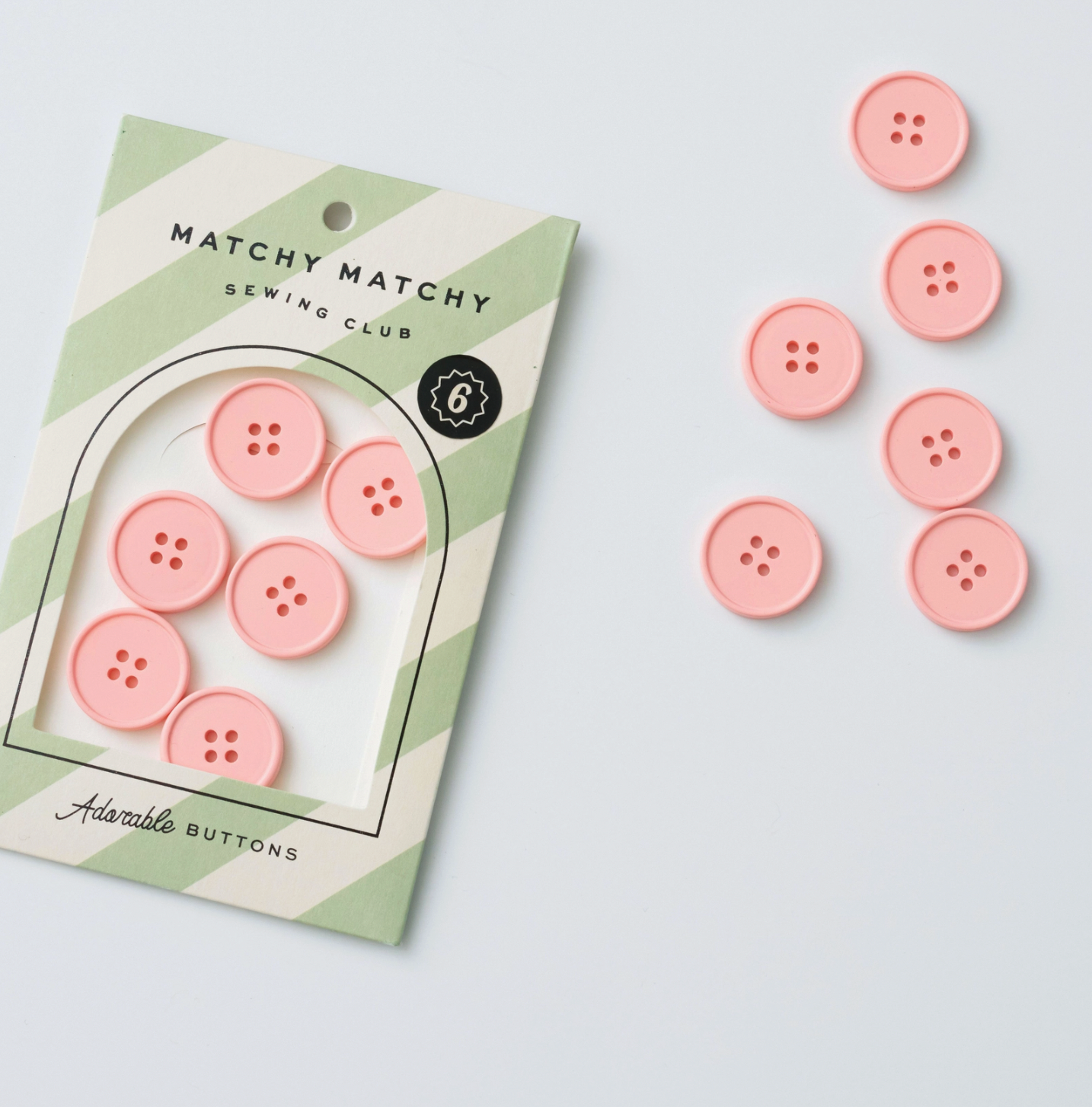 Frosted (Pink) Retro Buttons