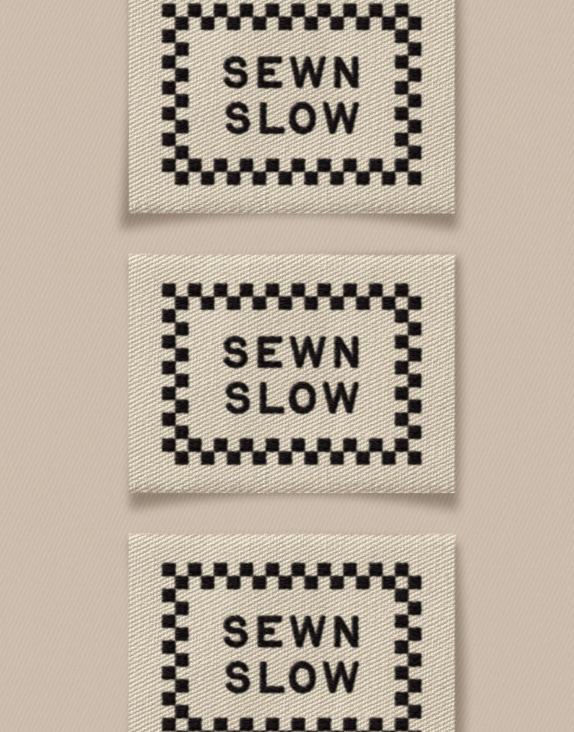 Sewn Slow Large Garment Labels