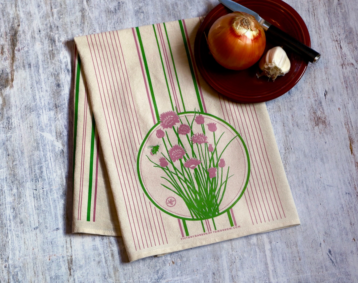 Fresh Chives - Floursack Furoshiki Towel
