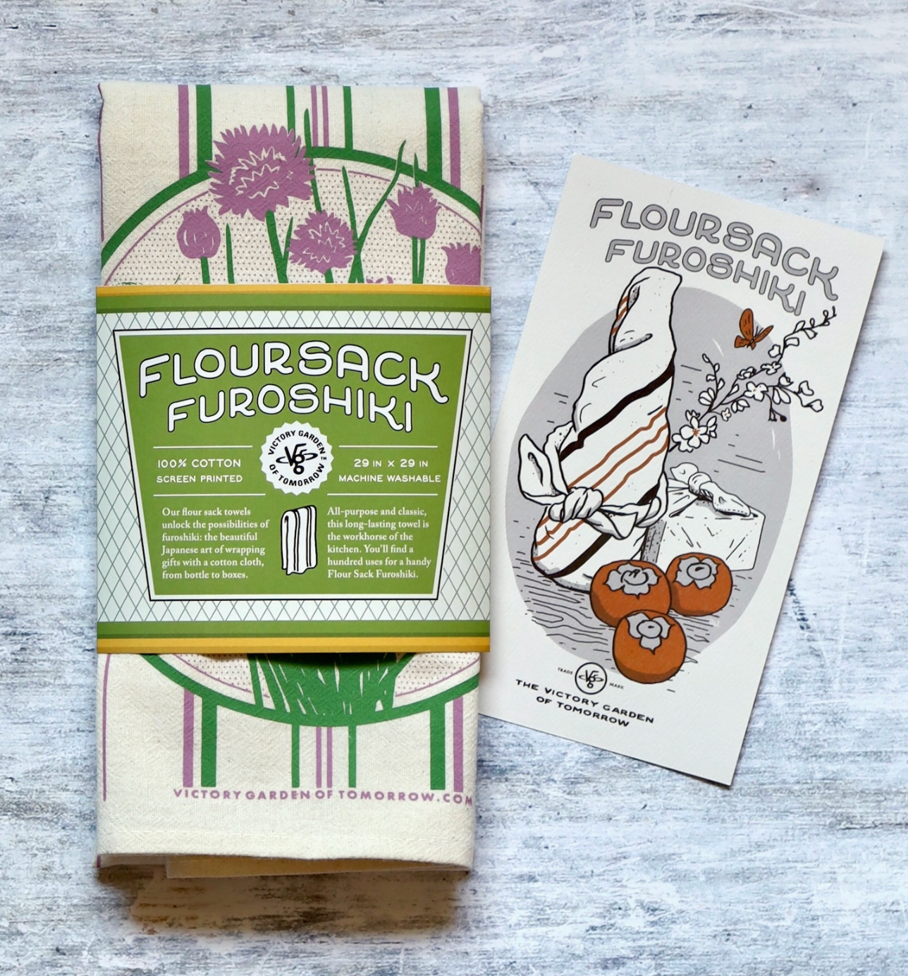 Fresh Chives - Floursack Furoshiki Towel