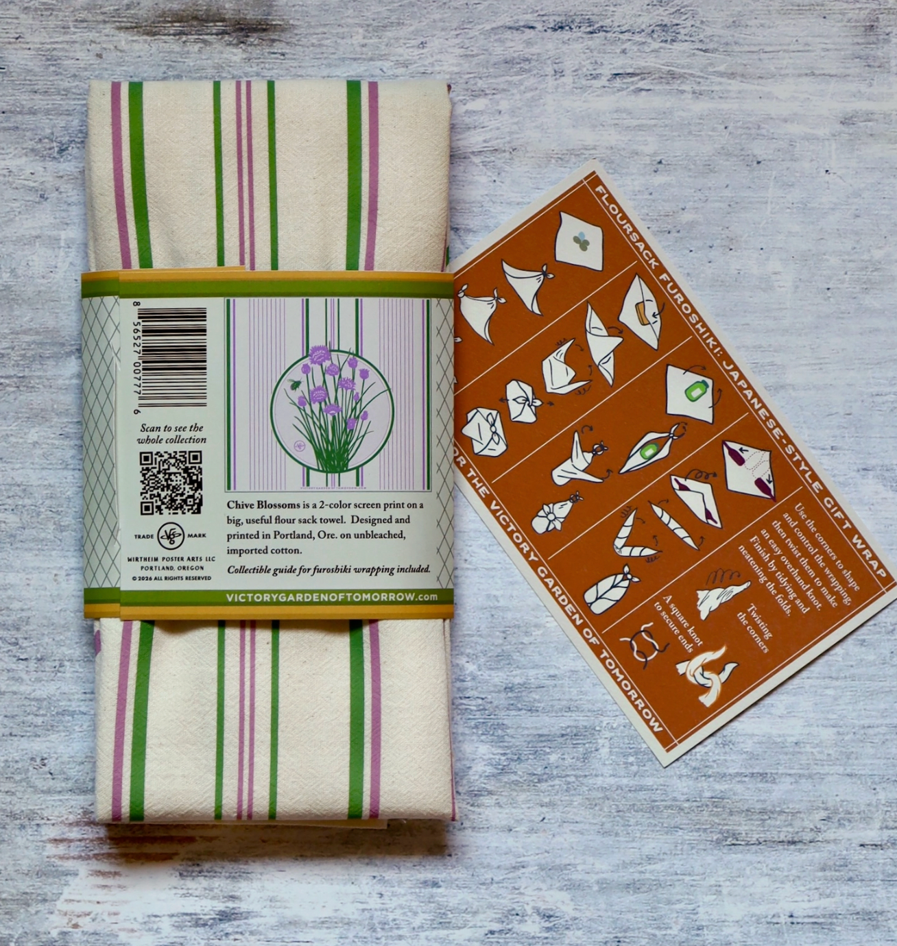Fresh Chives - Floursack Furoshiki Towel