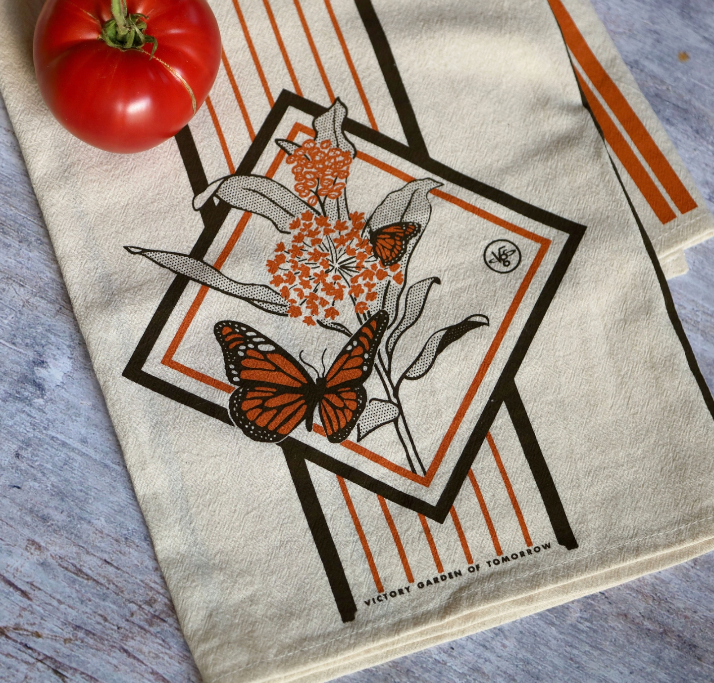 Monarch & Milkweed - Floursack Furoshiki Towel