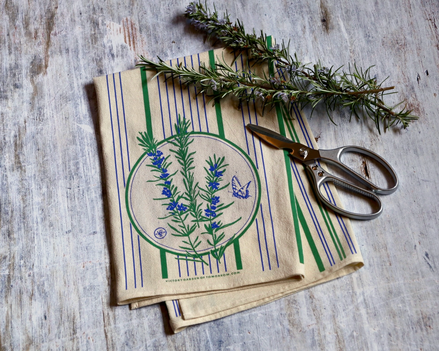 Rosemary Bunch - Floursack Furoshiki Towel
