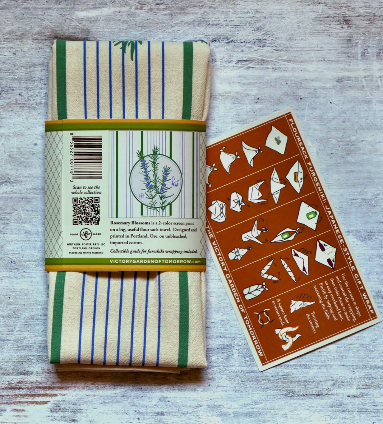 Rosemary Bunch - Floursack Furoshiki Towel