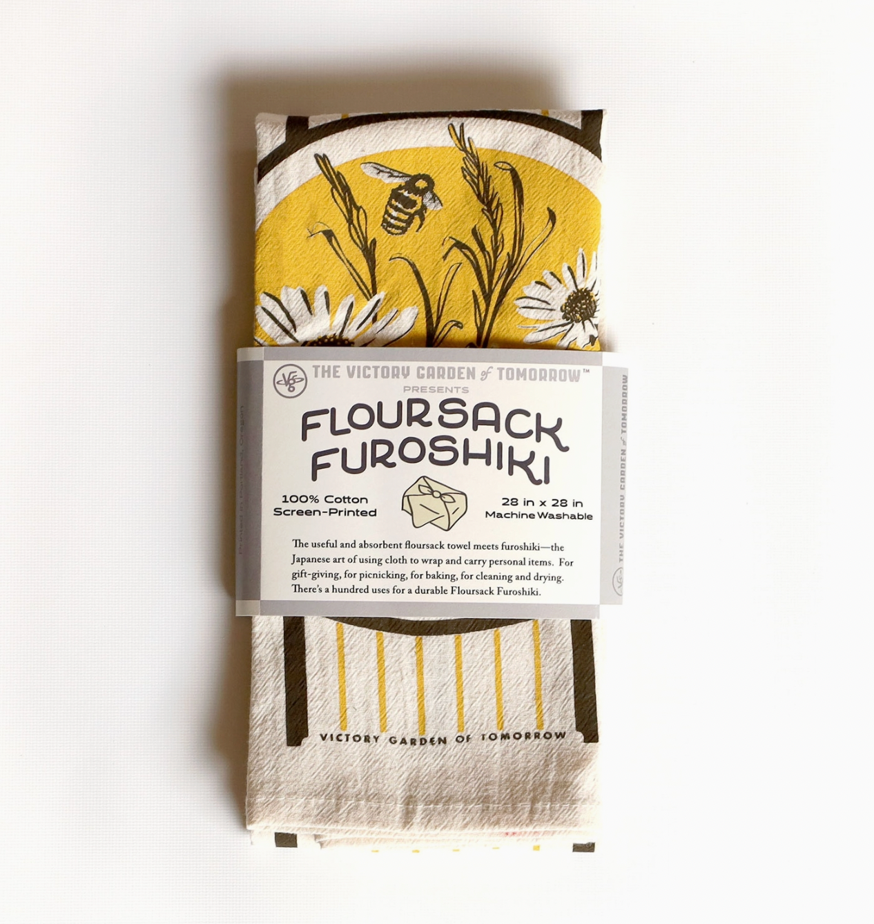 Wild Bee - Floursack Furoshiki Towel