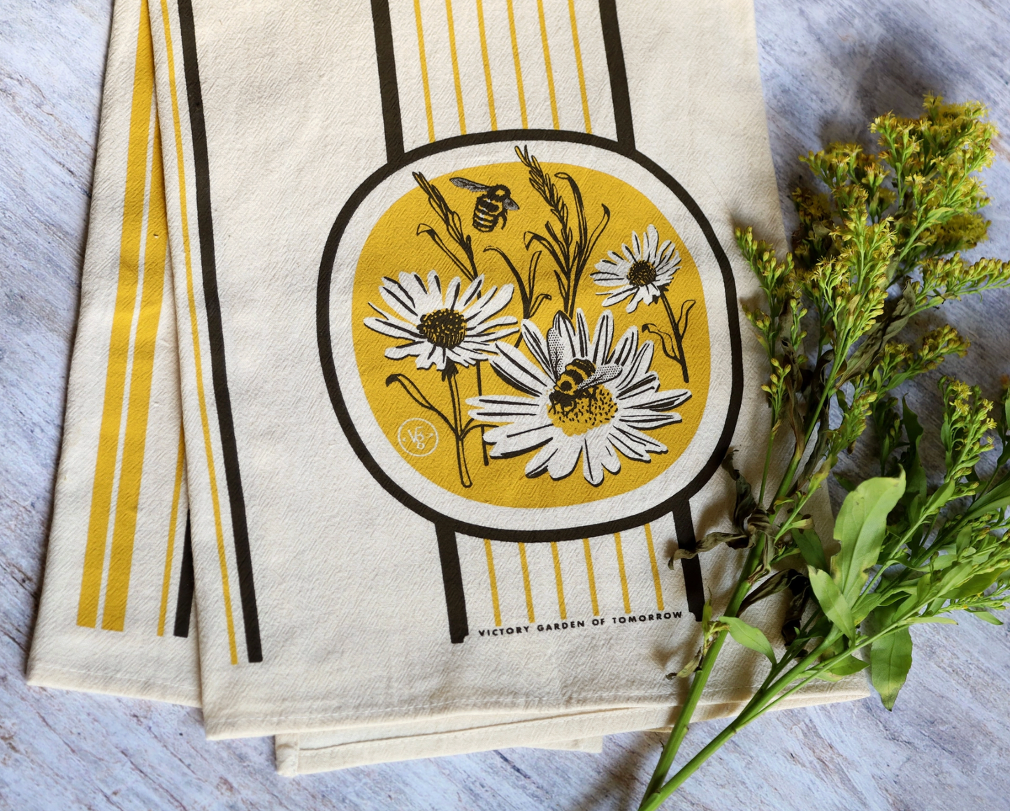Wild Bee - Floursack Furoshiki Towel