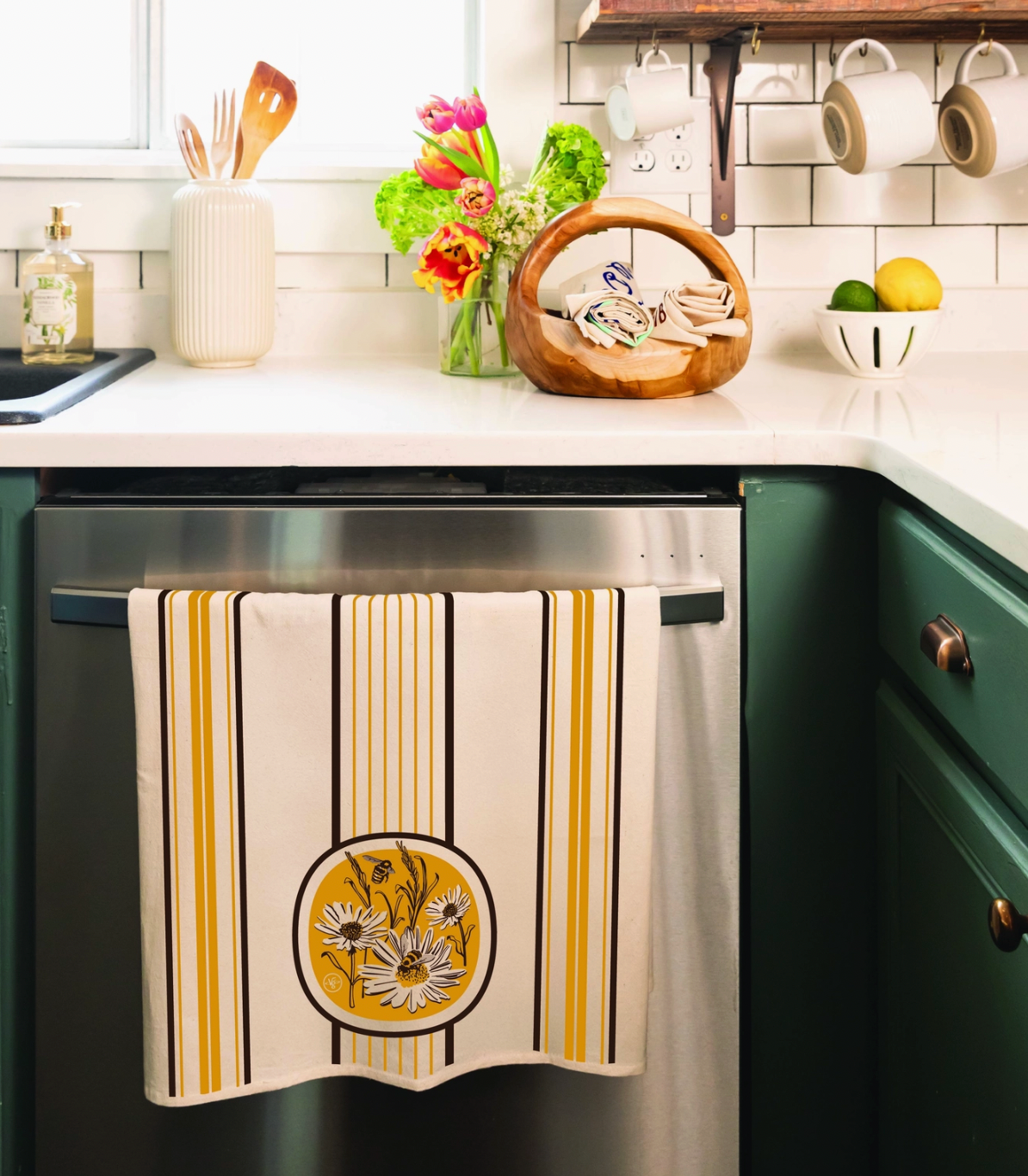Wild Bee - Floursack Furoshiki Towel