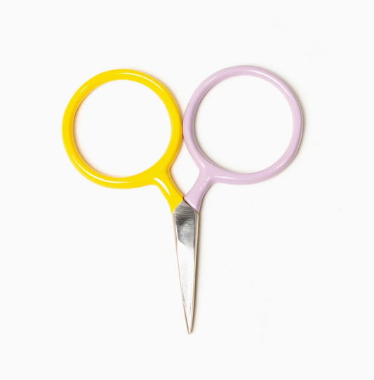 Circle Mini Scissors - Lilac & Yellow