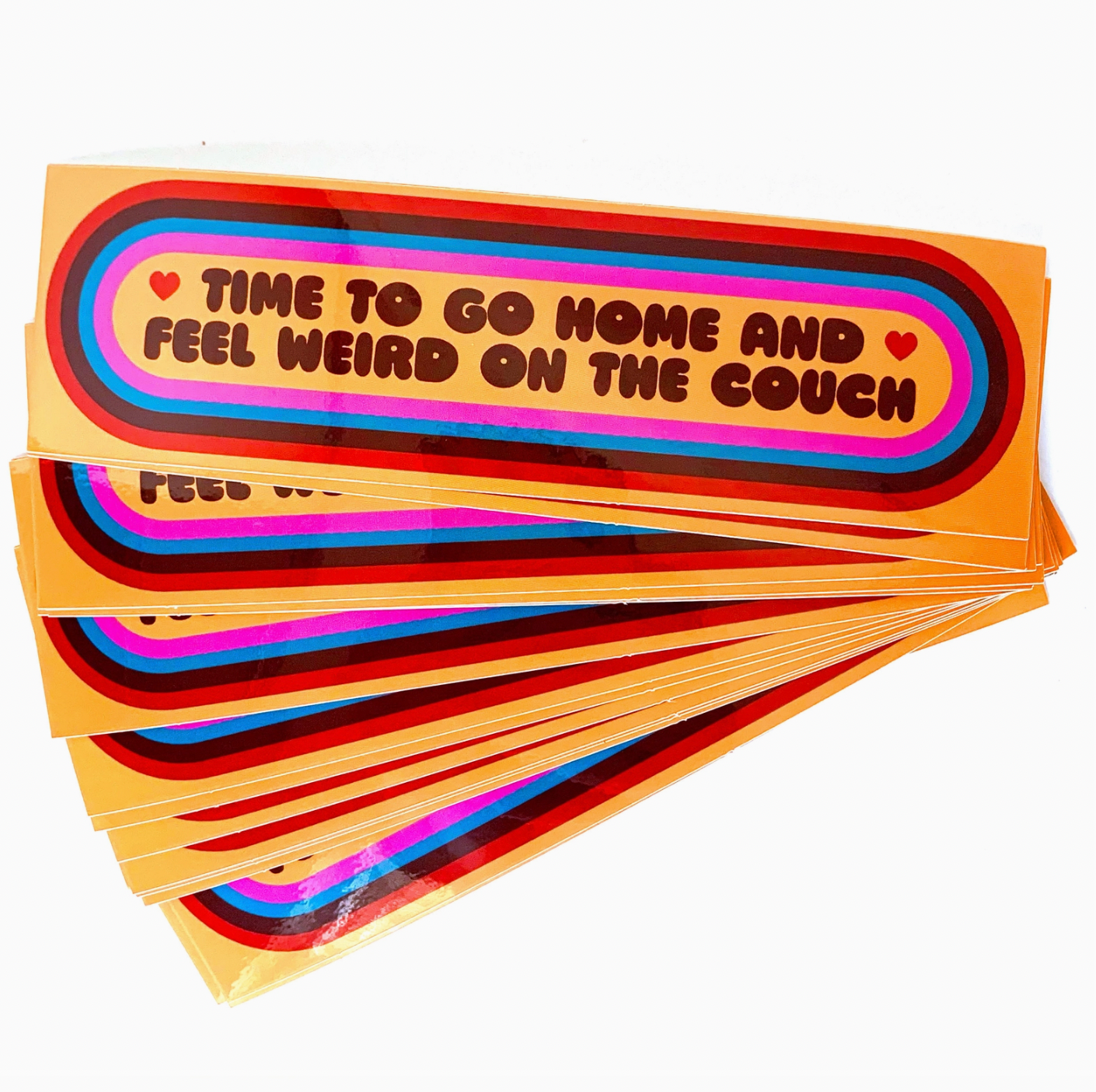 Time To Go Home And Feel Weird on the Couch Vinyl Sticker