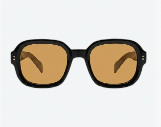 Boulevard - Black with Gold Lens Sunglasses