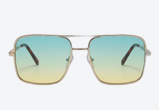 Drifter - Green Aviator Sunglasses