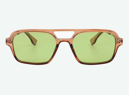 Groove Theory - Brown/Green Sunglasses