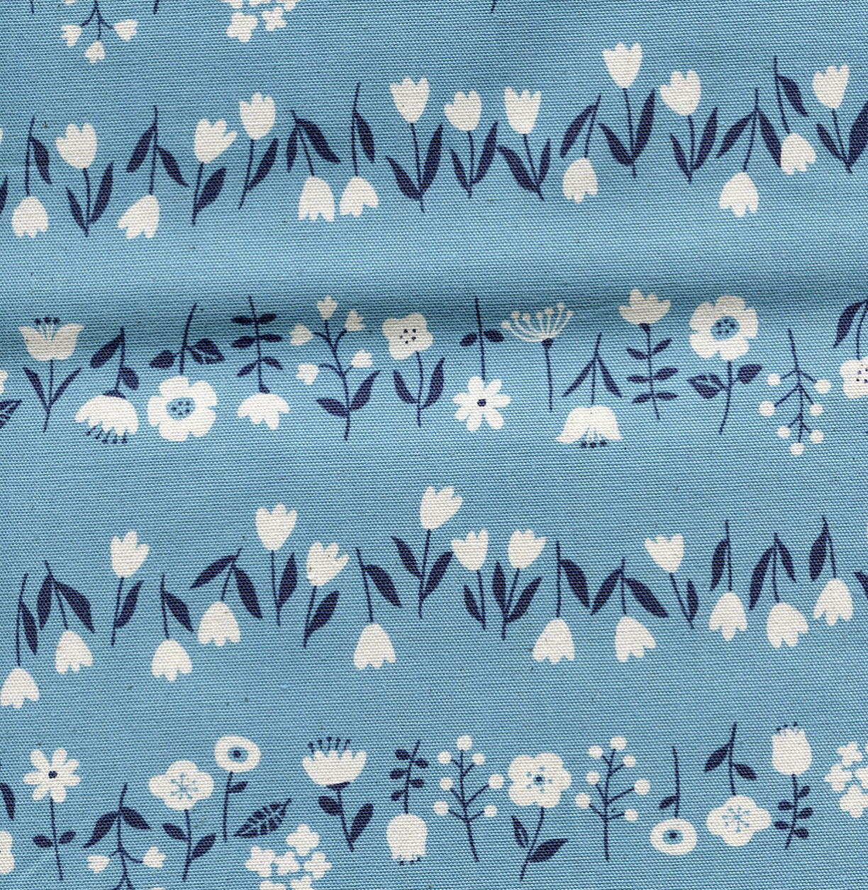 Kokka Floral Fabric - Blue