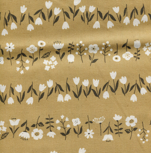 Kokka Floral Fabric - Tan