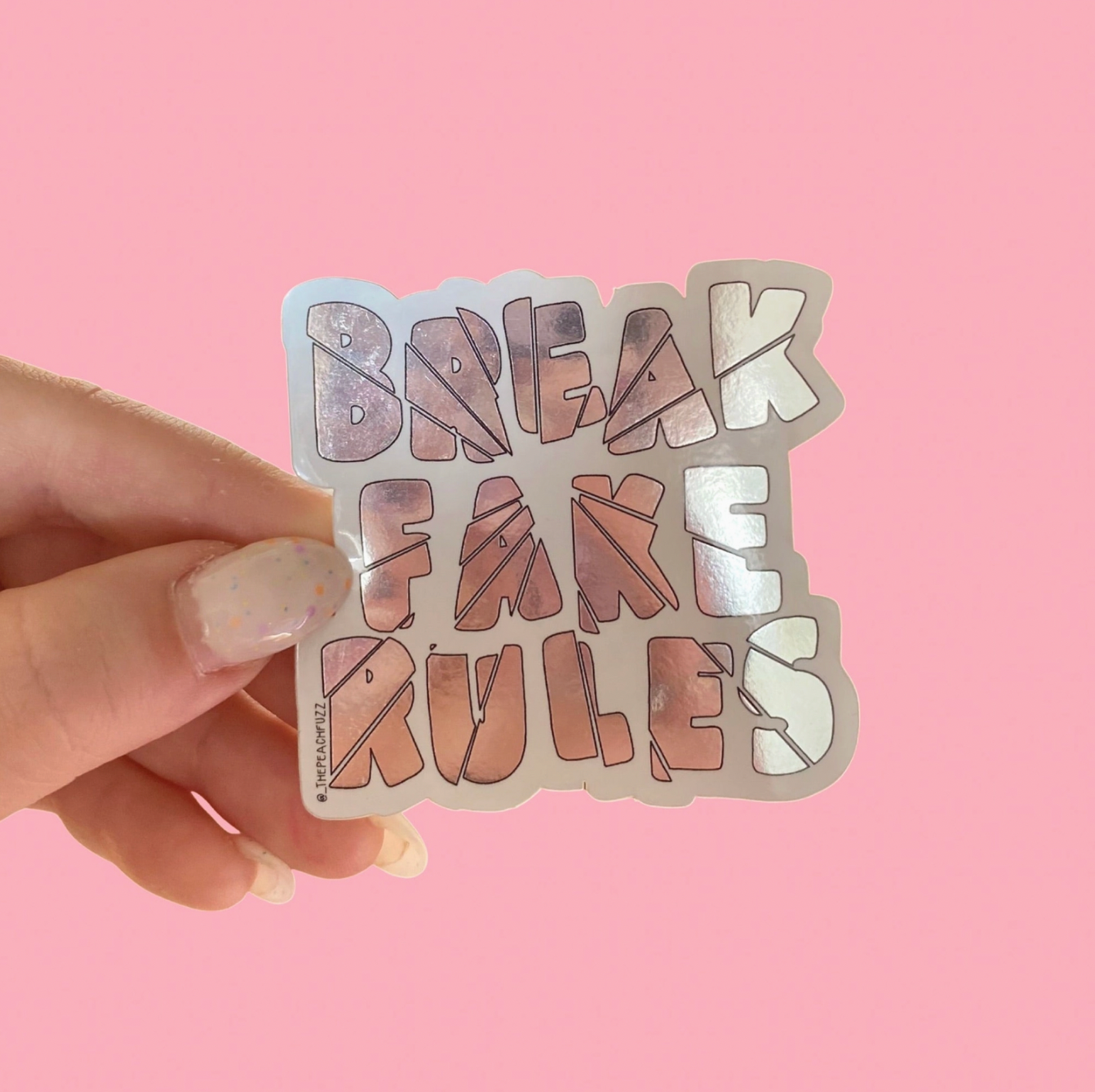 Break Fake Rules Sticker
