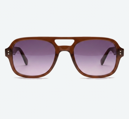 Captain Brown/Purple Sunglasses