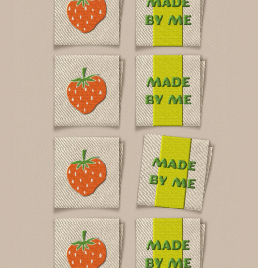 Made By Me Strawberry Square Garment Labels