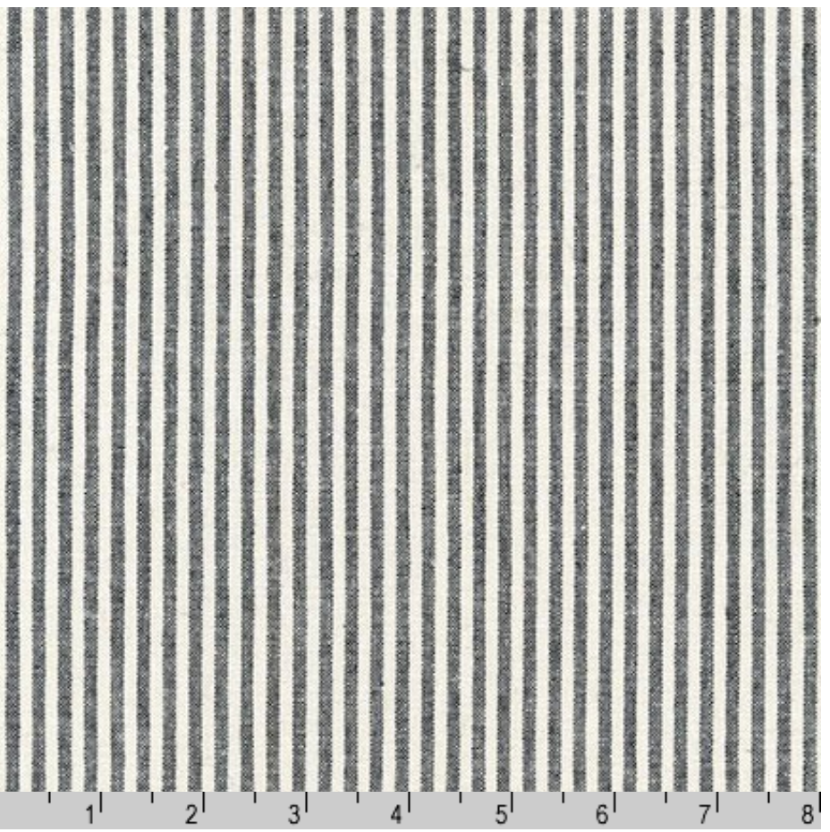 Kaufman Essex Yarn Dyed Stripe Black