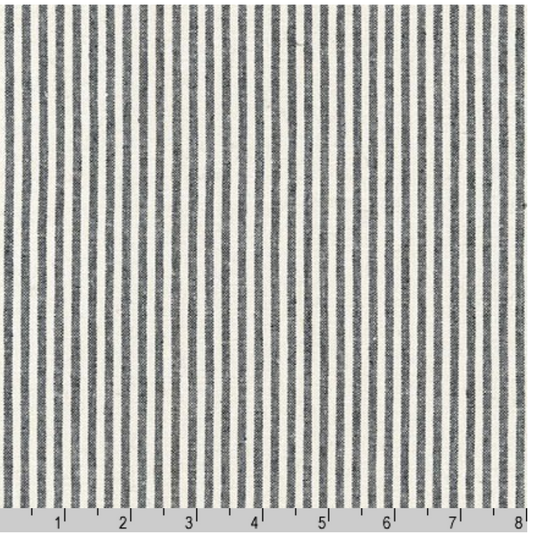 Kaufman Essex Yarn Dyed Stripe Black