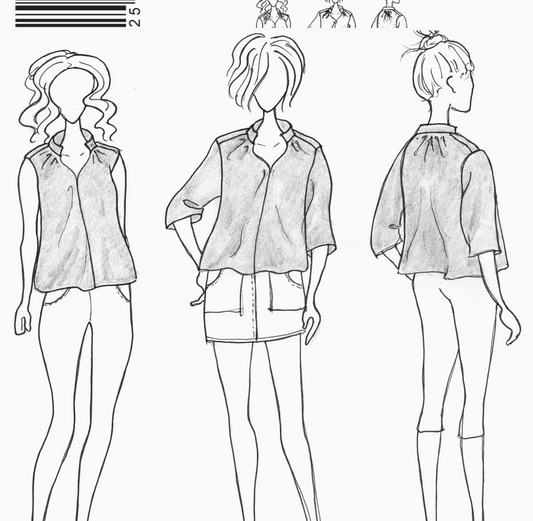 Matcha Top Sewing Pattern Sizes 0-24