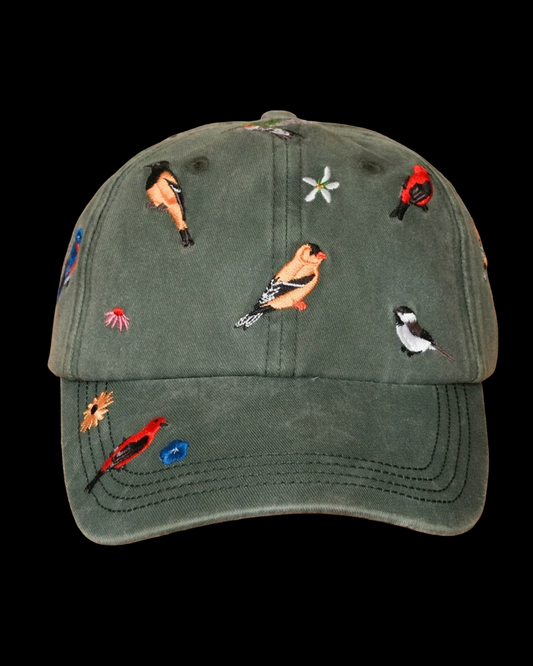 Backyard Birds Washed Hat