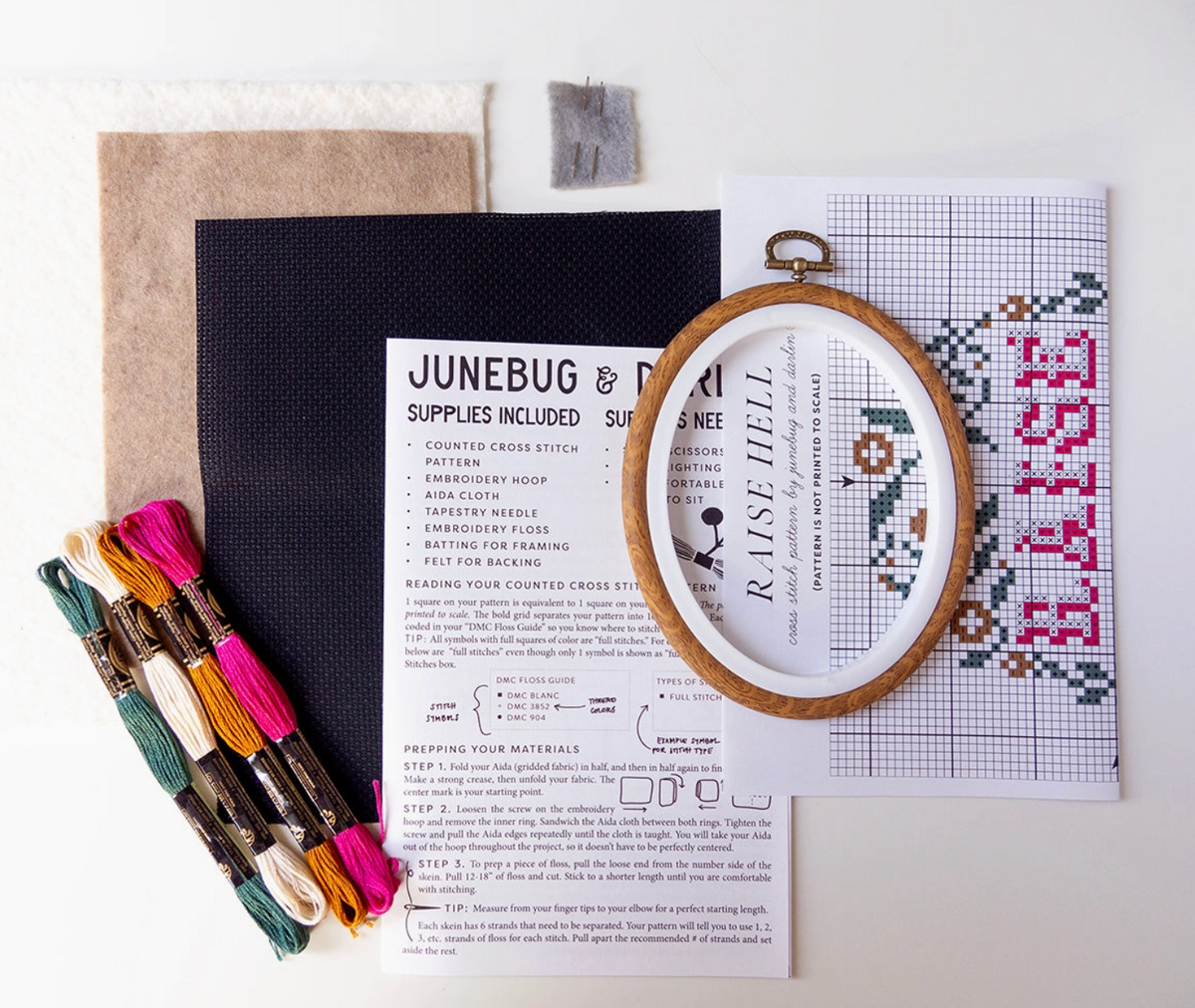 Raise Hell Cross Stitch Kit