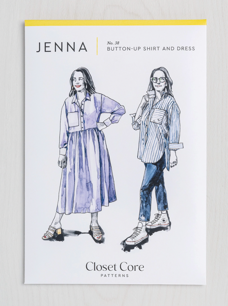 Jenna Shirt + Shirtdress Sewing Pattern XXS-4XL