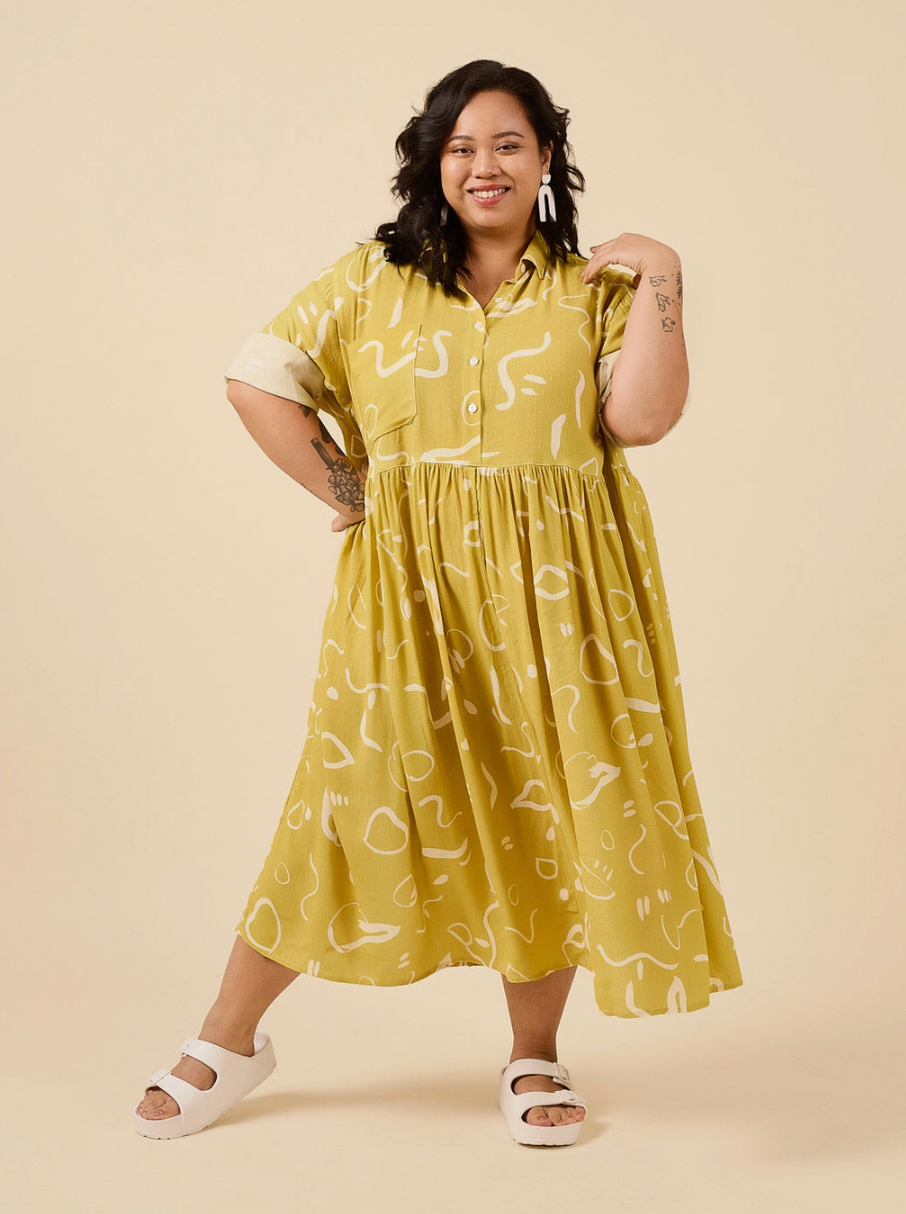 Jenna Shirt + Shirtdress Sewing Pattern XXS-4XL