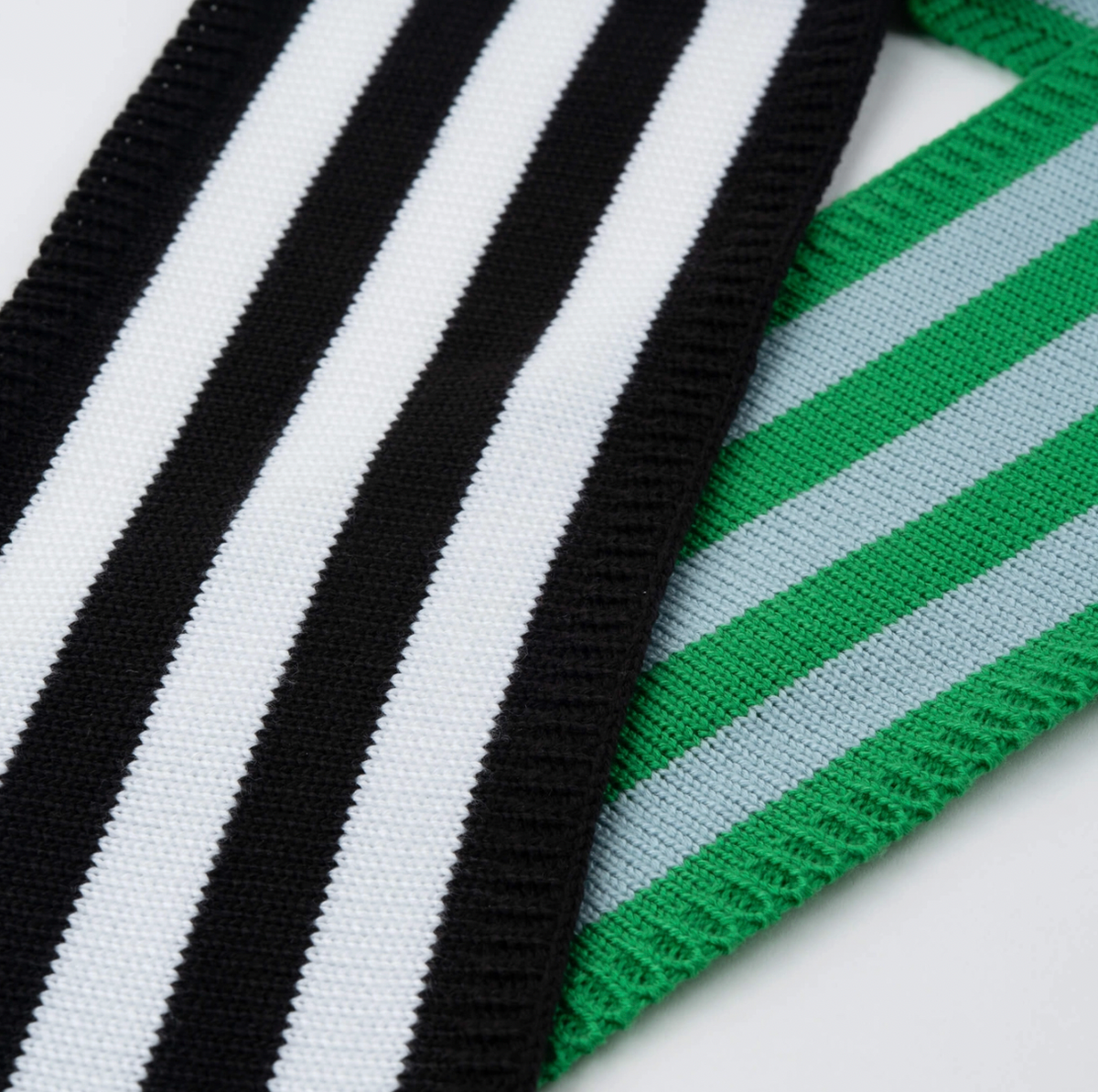 Kelly - Colorblock Stripe Mini Ribbon Scarf