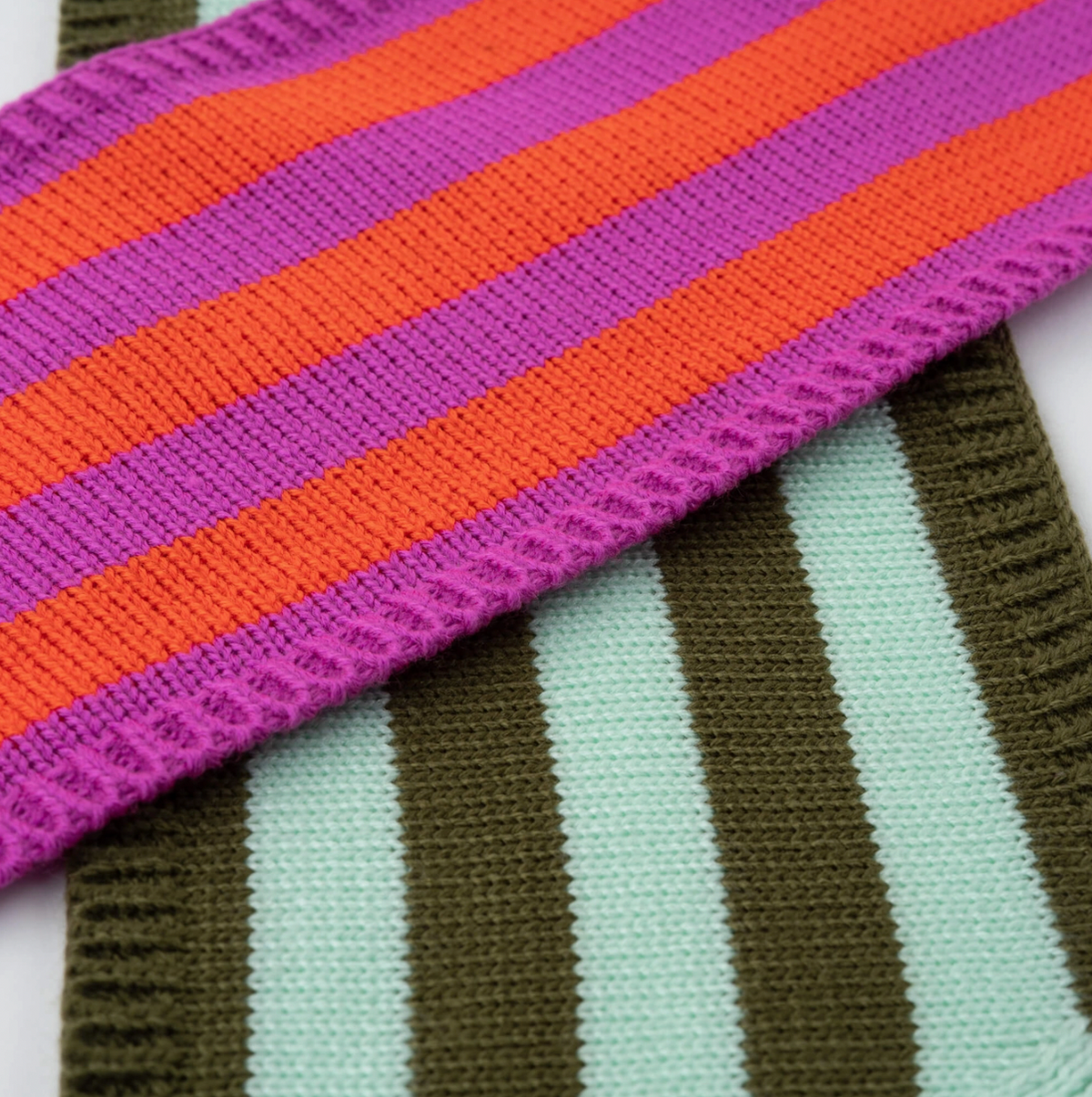 Poppy - Colorblock Stripe Mini Ribbon Scarf