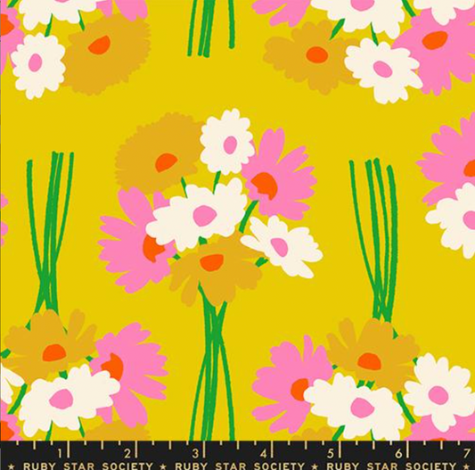 Golden Hour Bouquet Sparkle Mart Fabric