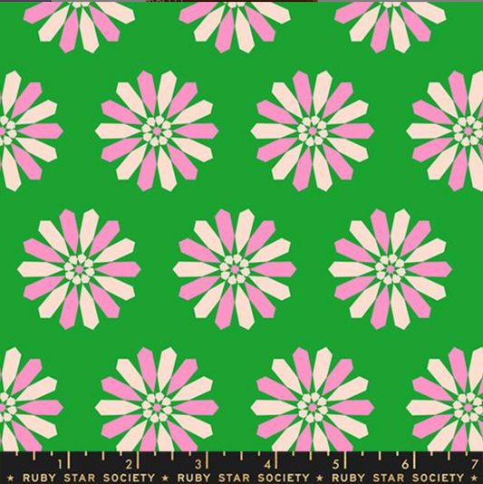 Deep Verdant Floral Sparkle Mart Fabric