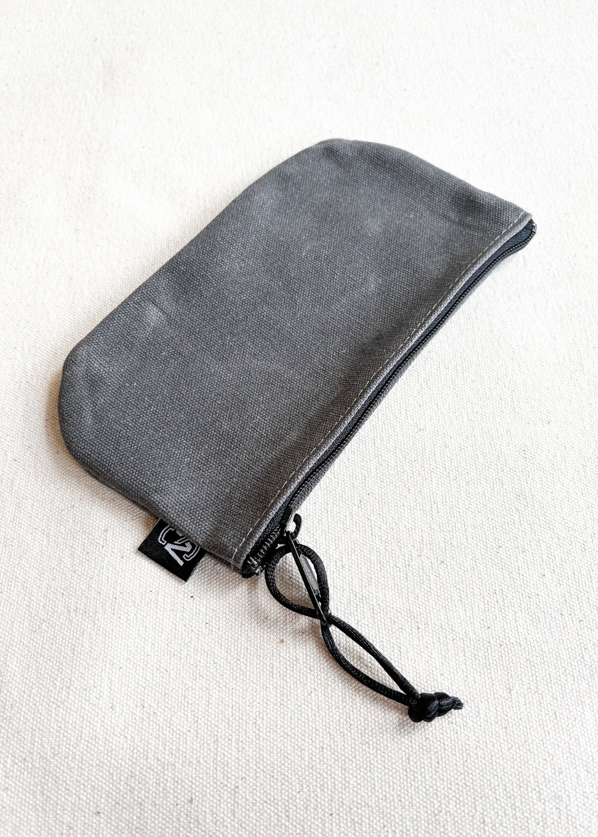 Small Waxed Canvas Zipper Pouch