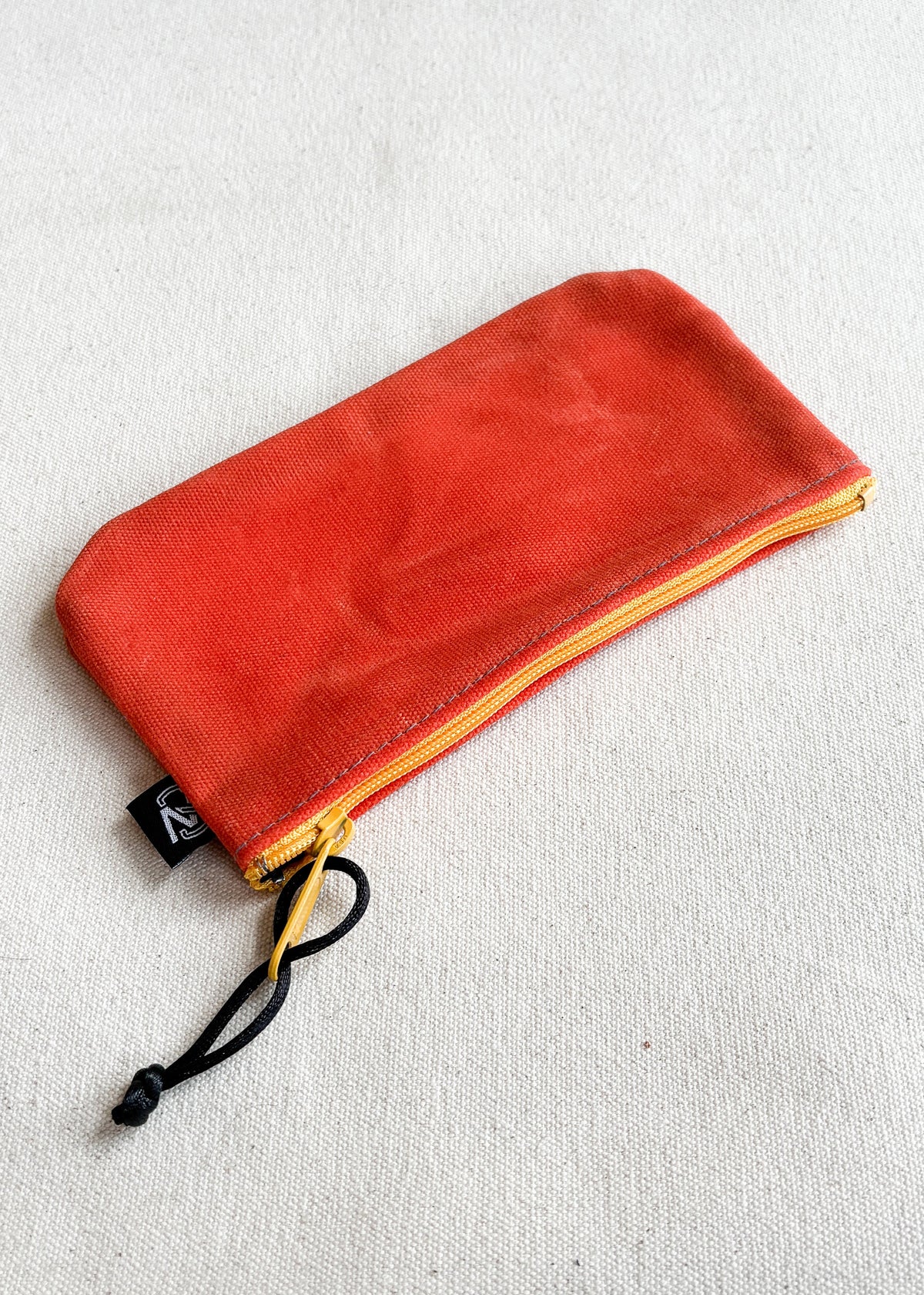Small Waxed Canvas Zipper Pouch