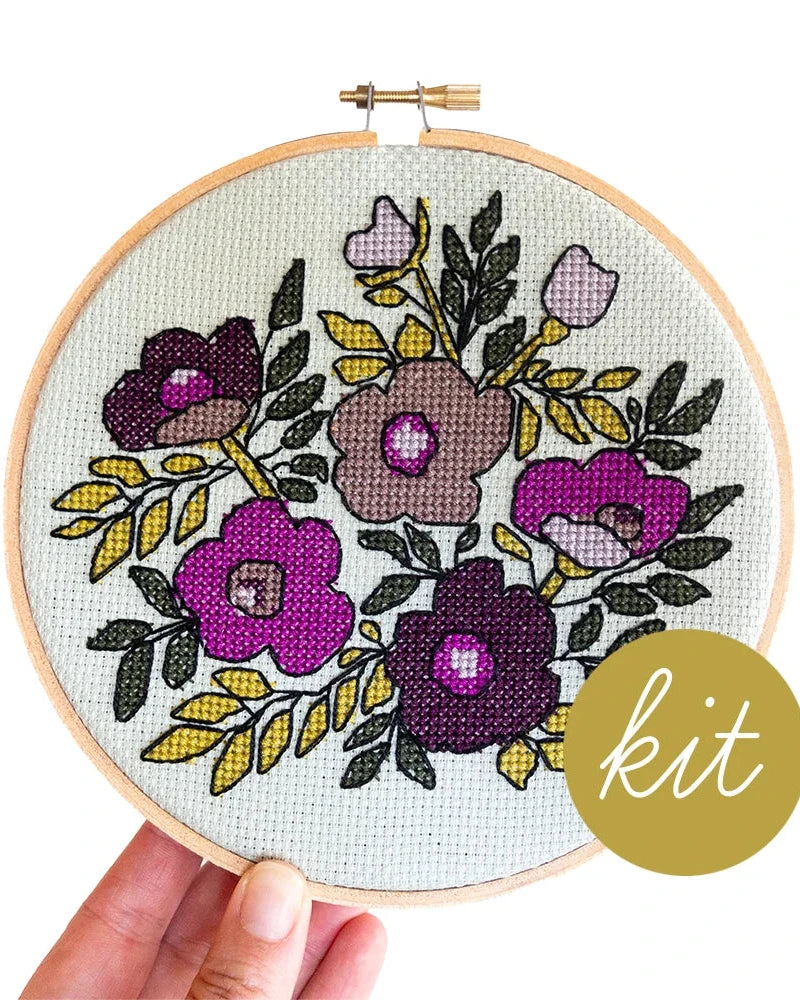 Violet Vibes Cross Stitch Kit