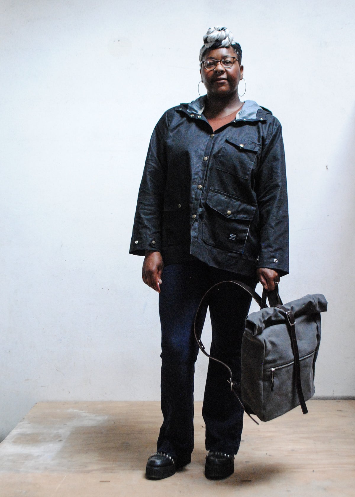 Waxed Canvas Roll Top Backpack