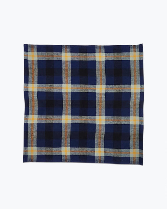 Handwoven Cotton Charleston Plaid Napkin Pair - Azurite
