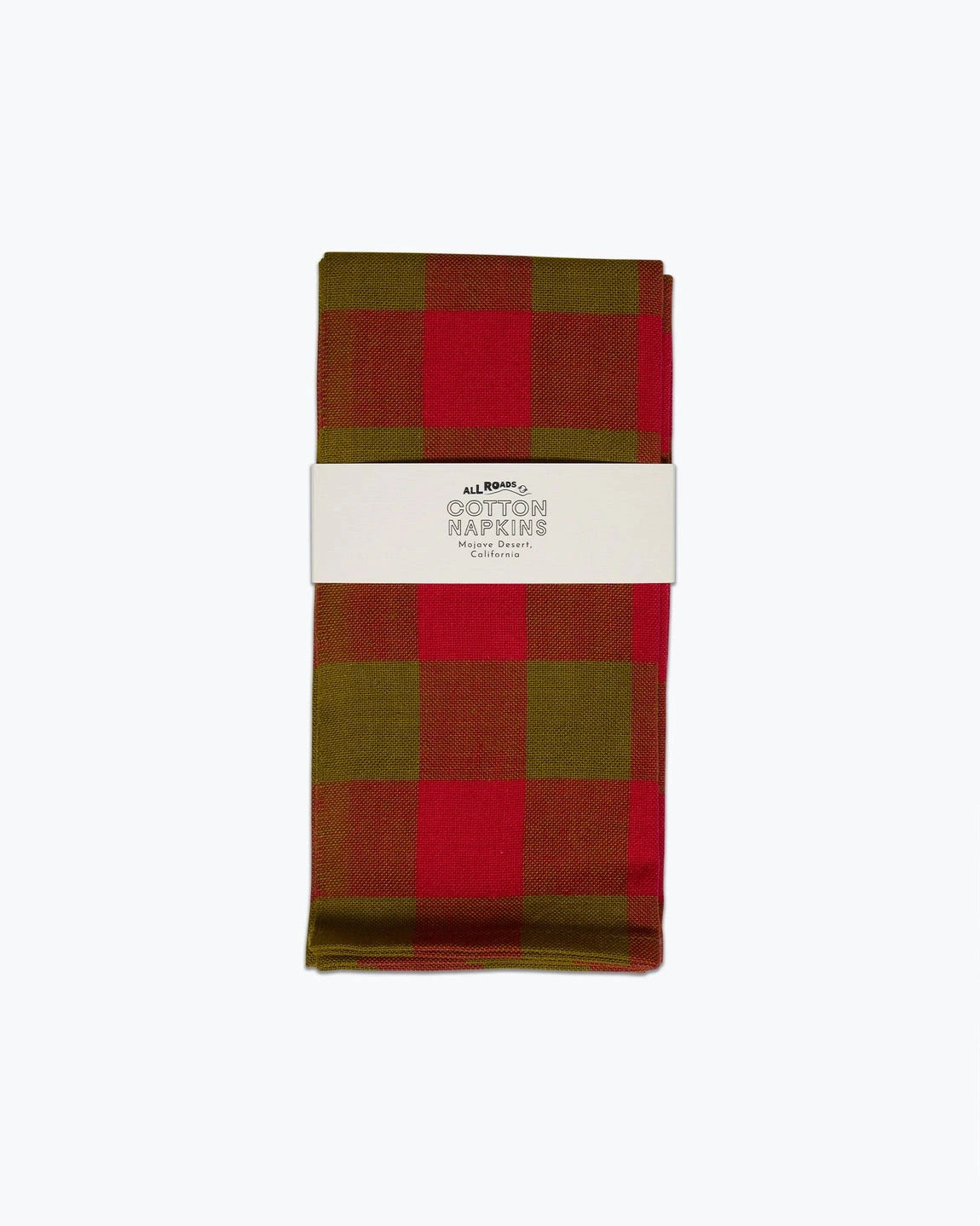 Handwoven Cotton Big Gingham Napkin Pair - Noel