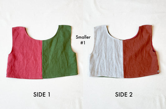 Smaller tiny crop with pink, white, green, and rust panels.