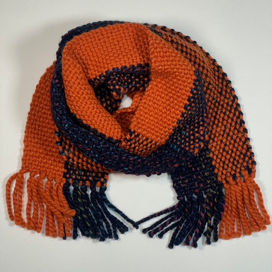 Flaming City Lights Handwoven Scarf by The Village Weaver