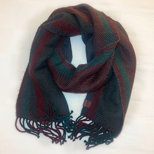 Pine and Wine Handwoven Scarf by The Village Weaver