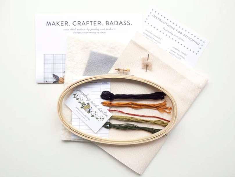 Maker. Crafter. Badass Cross Stitch Kit