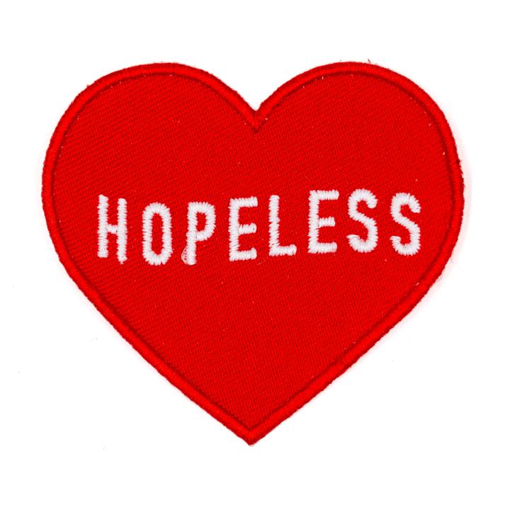 "Hopeless" embroidered, iron on patch.