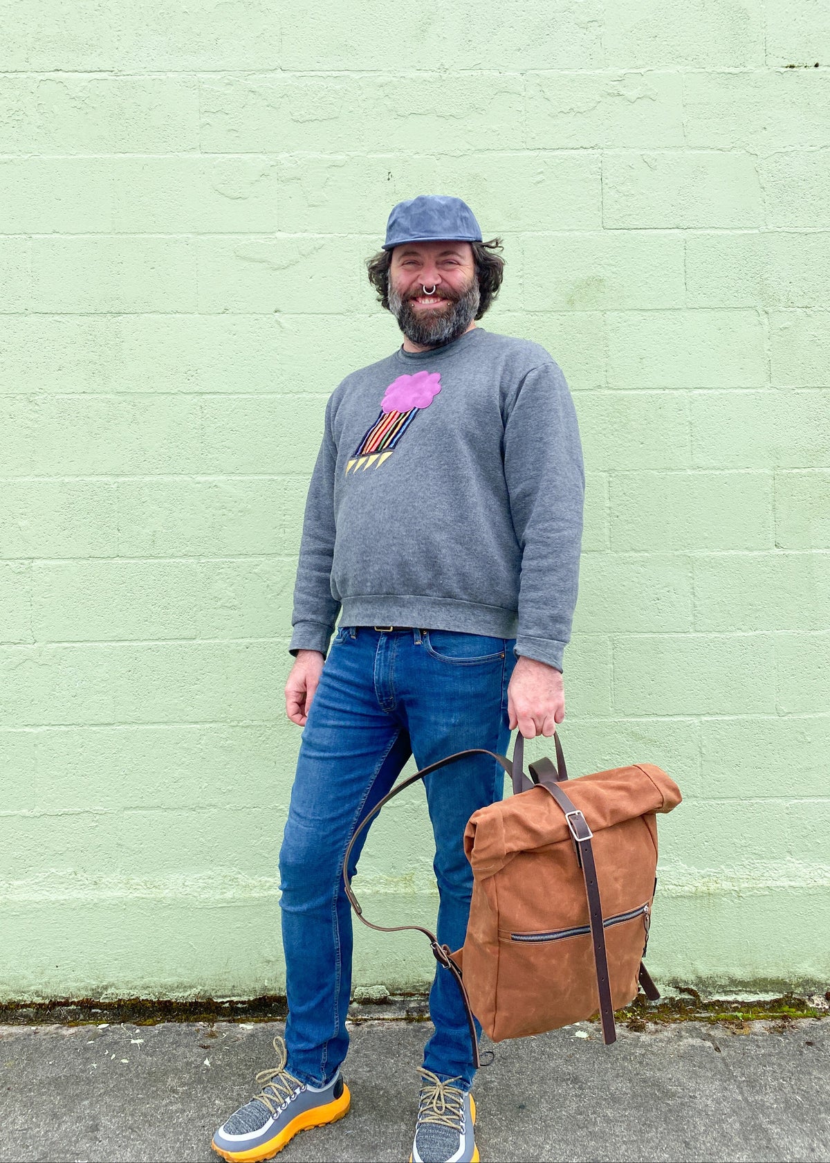 Waxed Canvas Roll Top Backpack