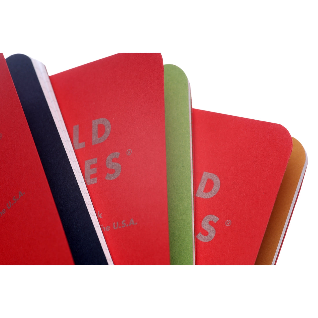 Detail view of "Red Hot" Field Notes 3-Pack.