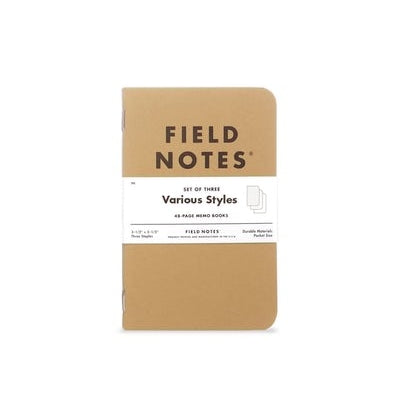 Front cover of Field Notes Orignal Kraft 3-Pack Graph Paper notebook.