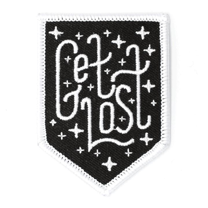 "Get Lost" embroidered patch.